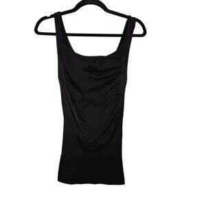 Blanqi Maternity Medium Black Belly Support Tank Top Seamless Scoop Neck Stretch